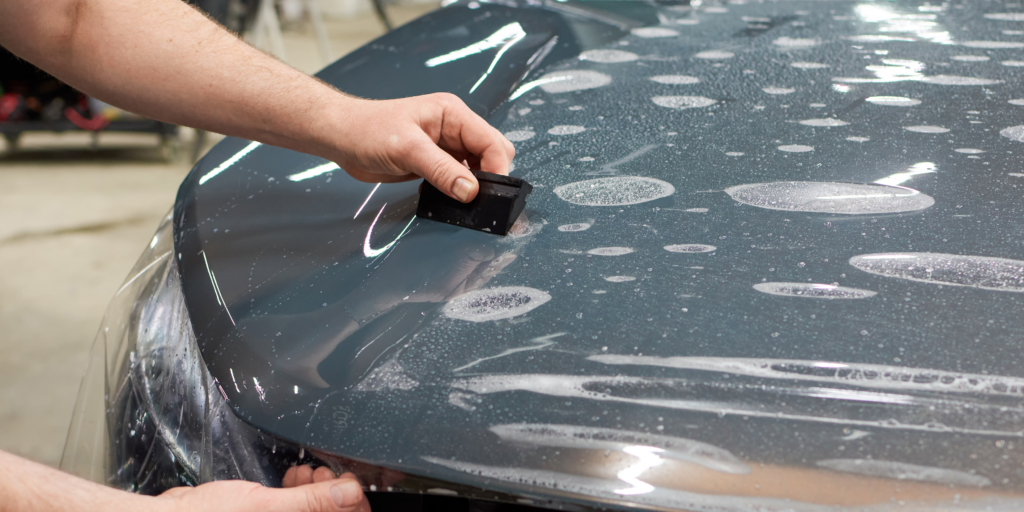 Auto recibiendo un lavado profesional en temporada de lluvias para proteger la pintura y conservar el brillo en Tlalnepantla.